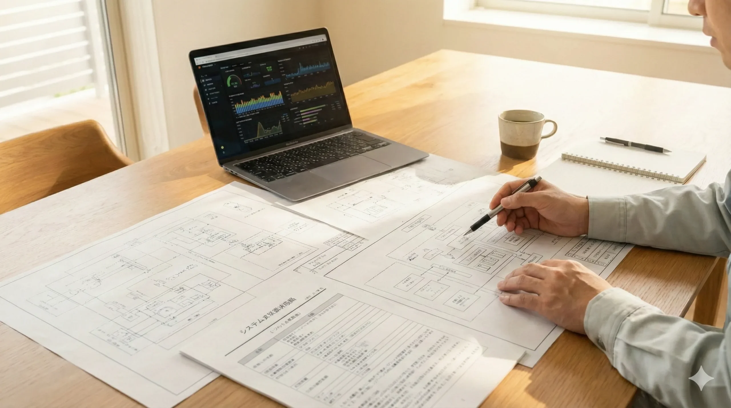 製造業の業務整理とシステム設計のイメージ