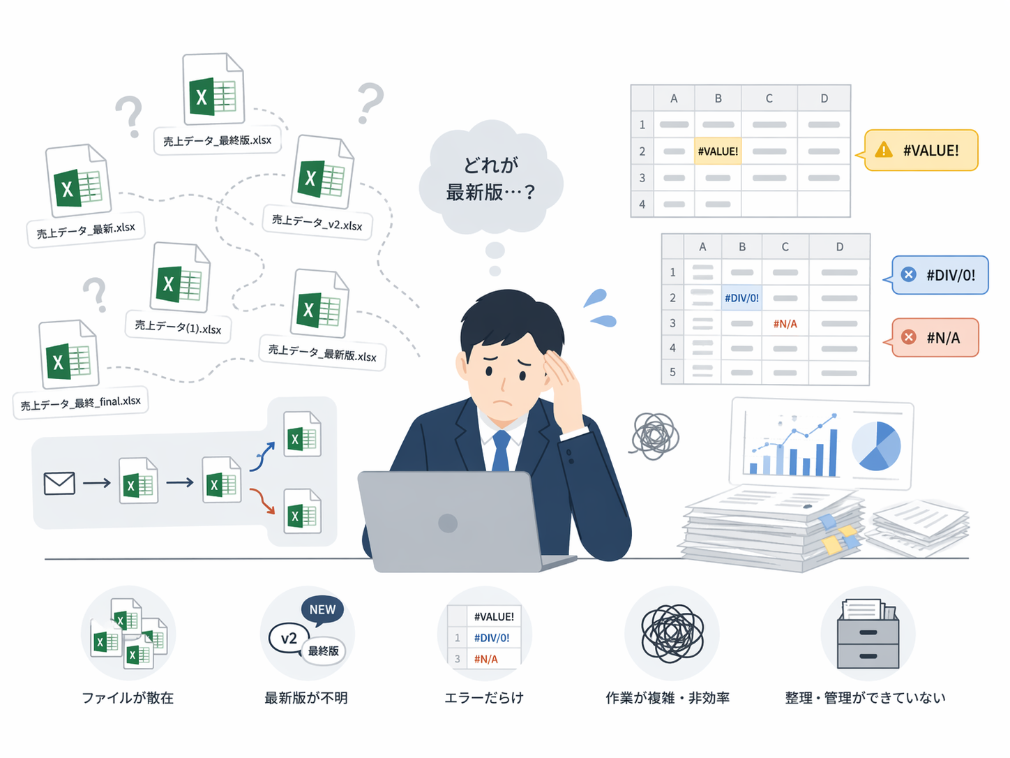 Excel・Accessシステムの現状の問題点