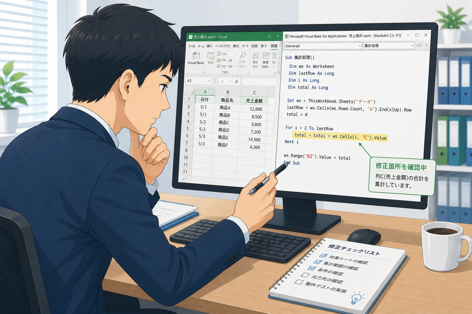 Excelマクロの小さな修正を依頼するときの注意点｜壊さない改修の進め方