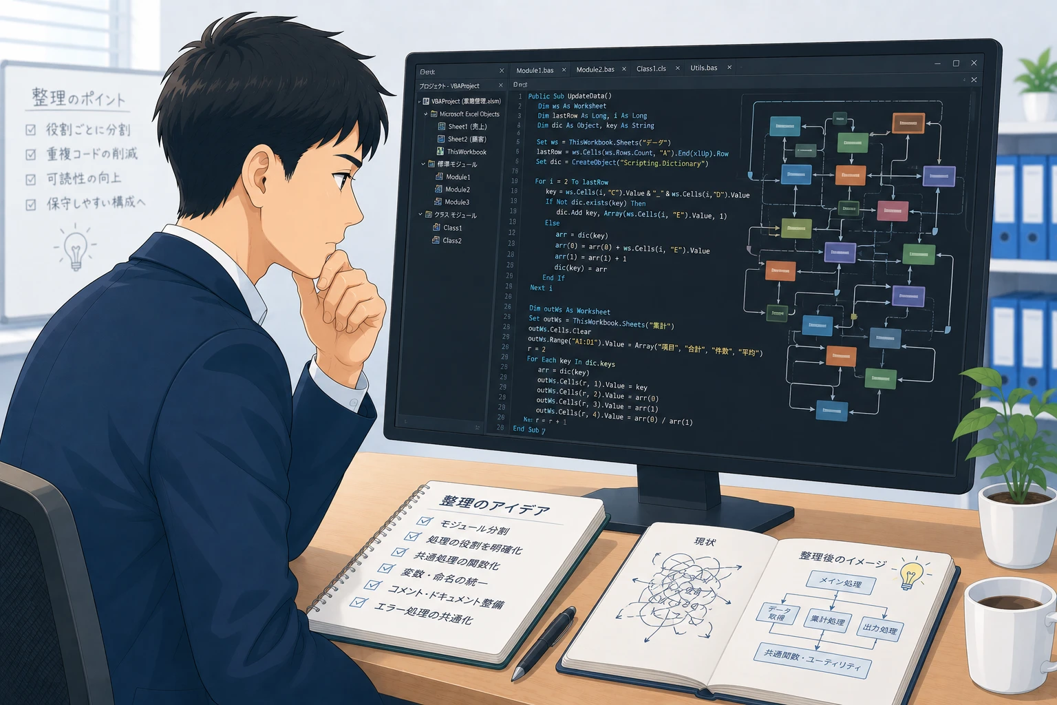 VBAコードが長すぎて直せないときの整理方法｜修正前に見るべき構造
