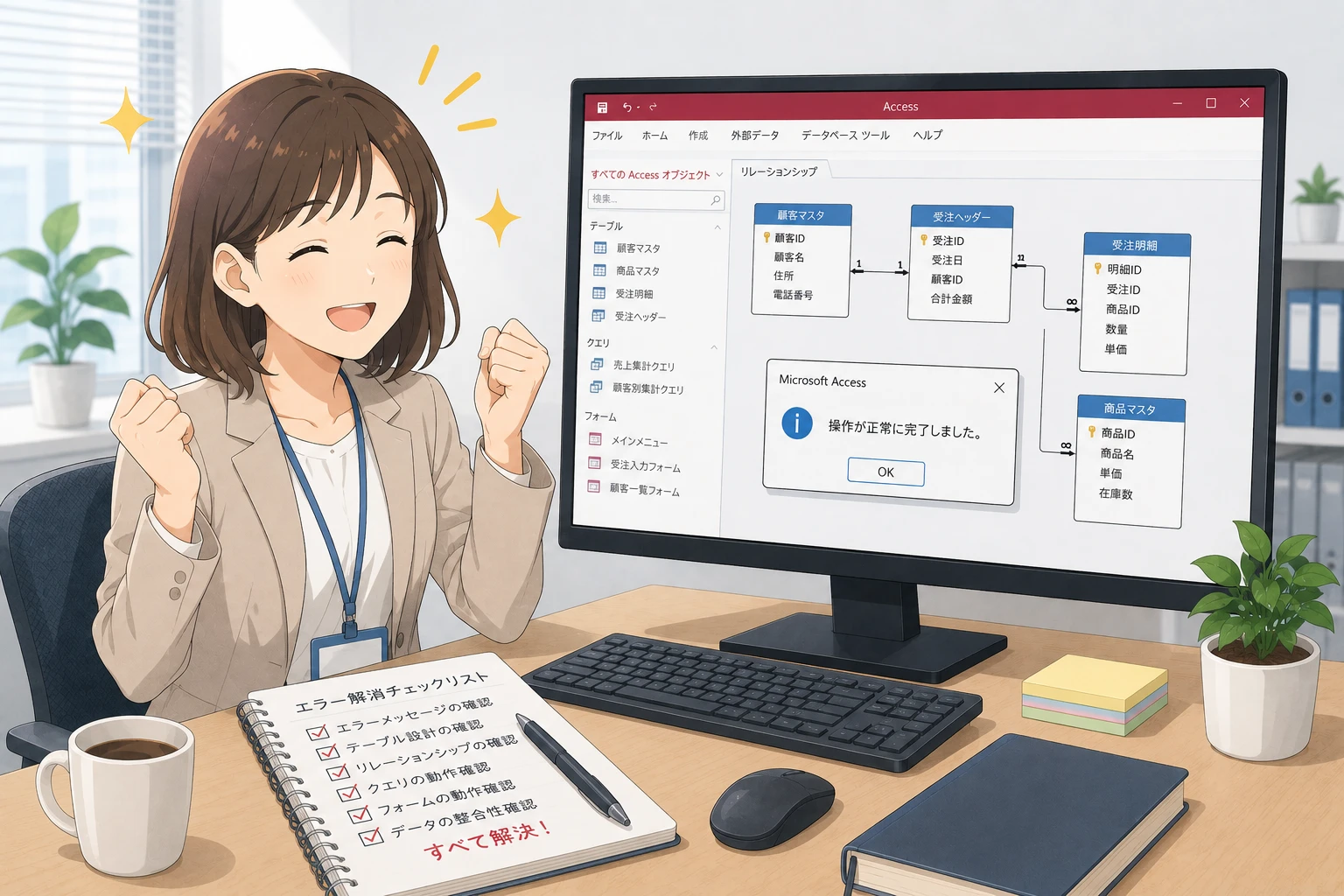Accessで「フィールドが見つかりません」と出る原因｜テーブル変更後の確認