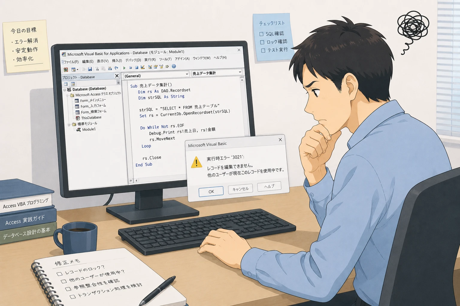 Accessの実行時エラー2501が出る原因｜フォーム・レポート処理の中断