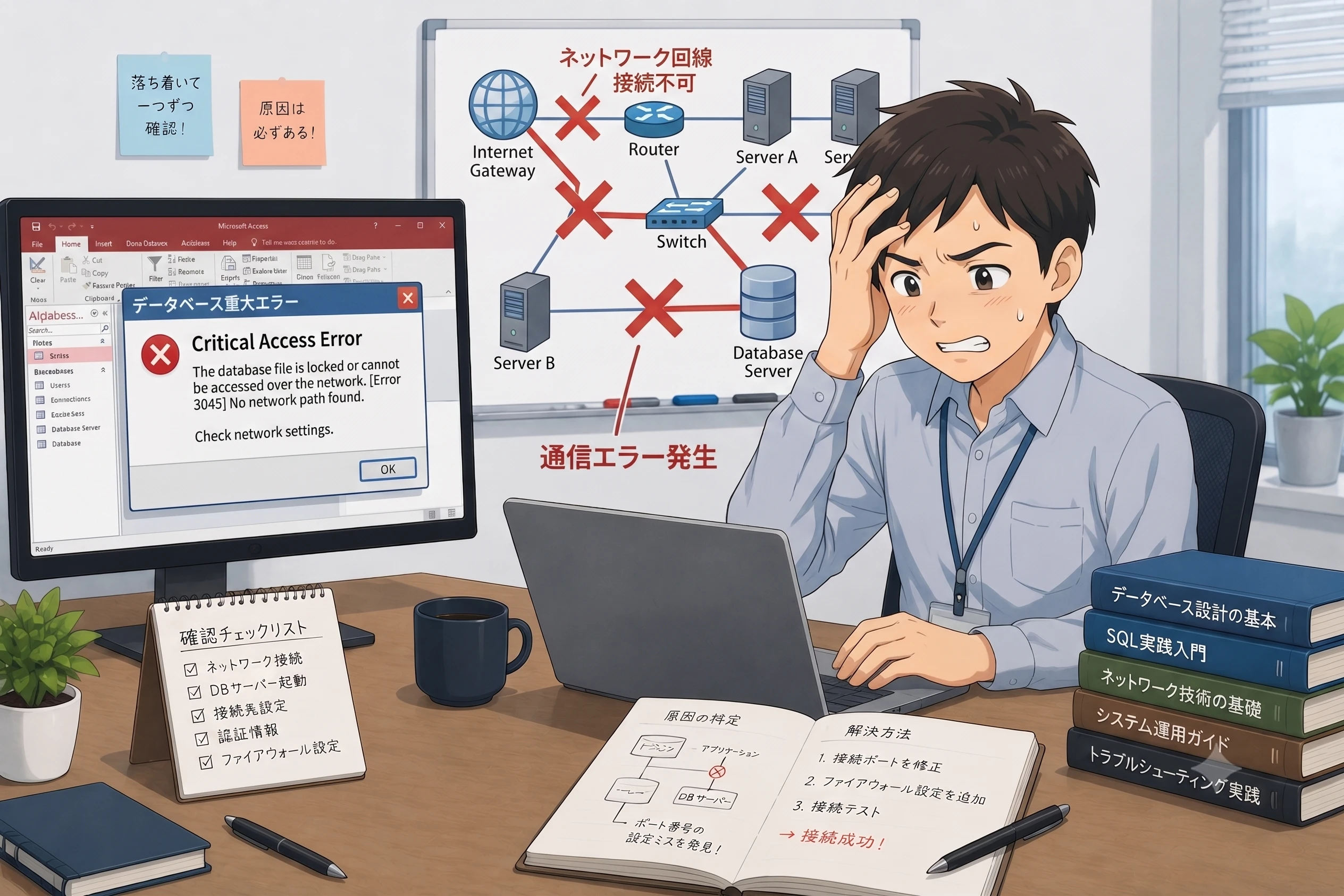 Accessのリンクテーブル接続が切れたときの再設定と影響範囲