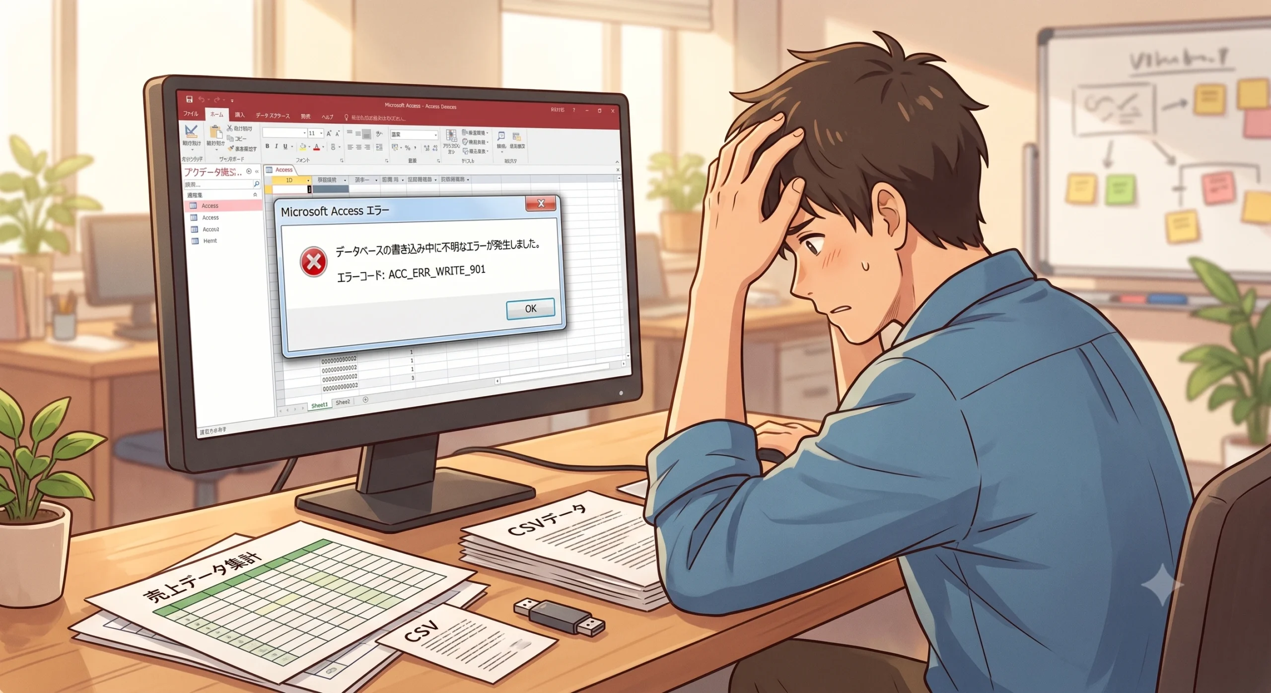 AccessのCSV・Excel取込でエラーが出るときの確認手順