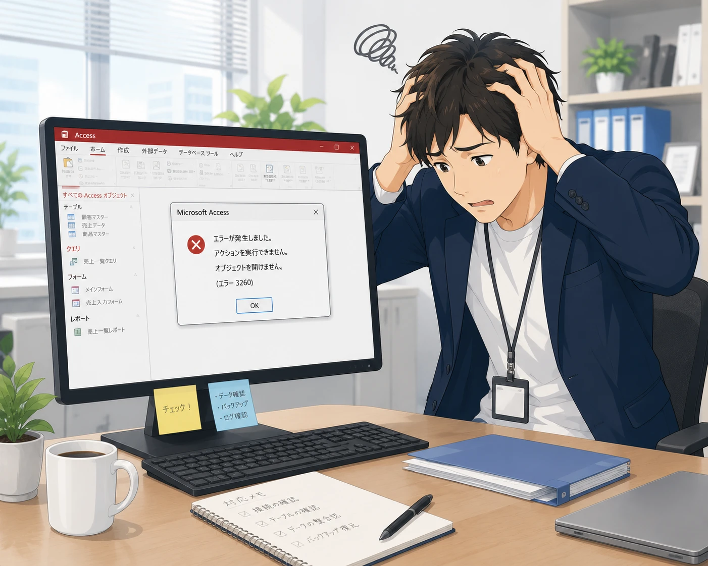 Access修復コマンドで直らないときに外注前に確認すべきこと