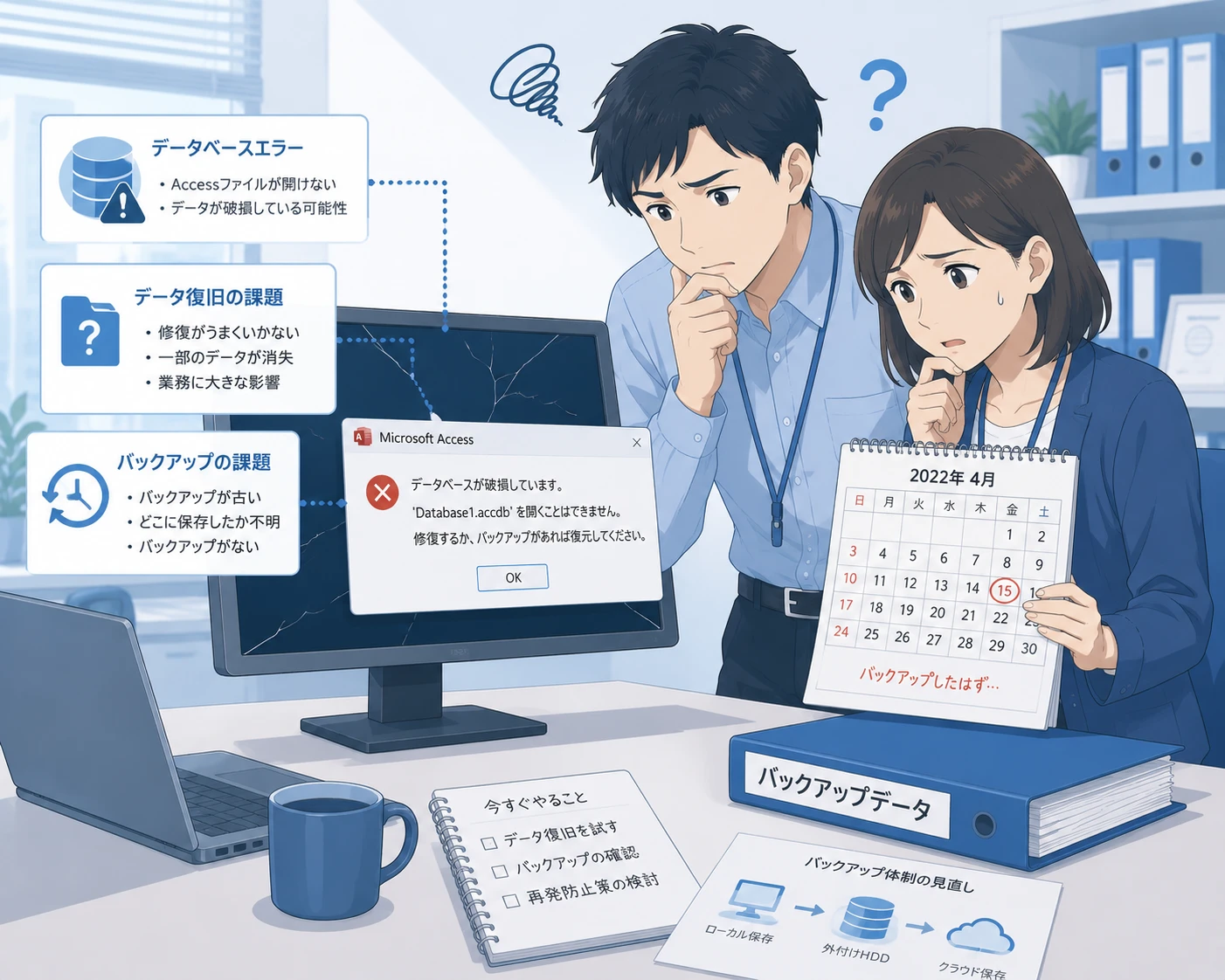 Accessのバックアップが古いときの復旧・再作成の判断基準