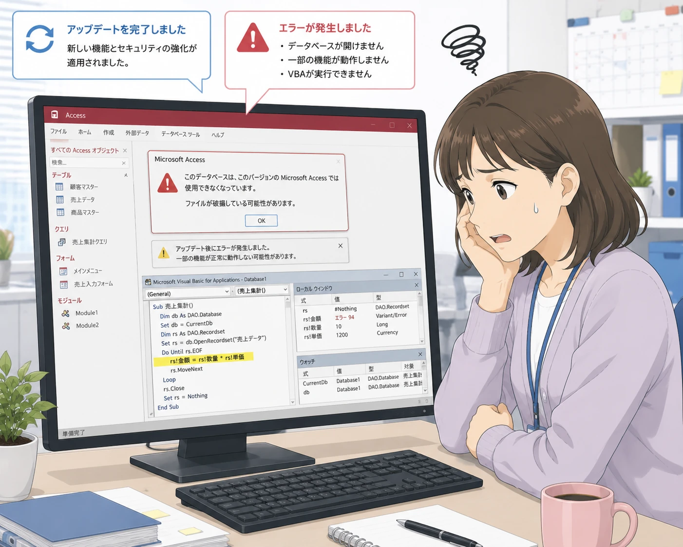 Windows更新後にAccessの一部機能だけ動かないときの確認項目