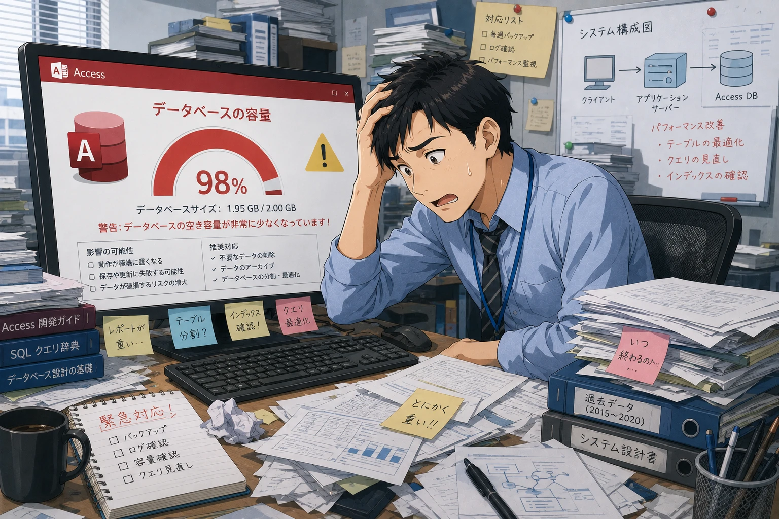 Accessの画像・添付ファイルでファイルサイズが肥大化したときの対処