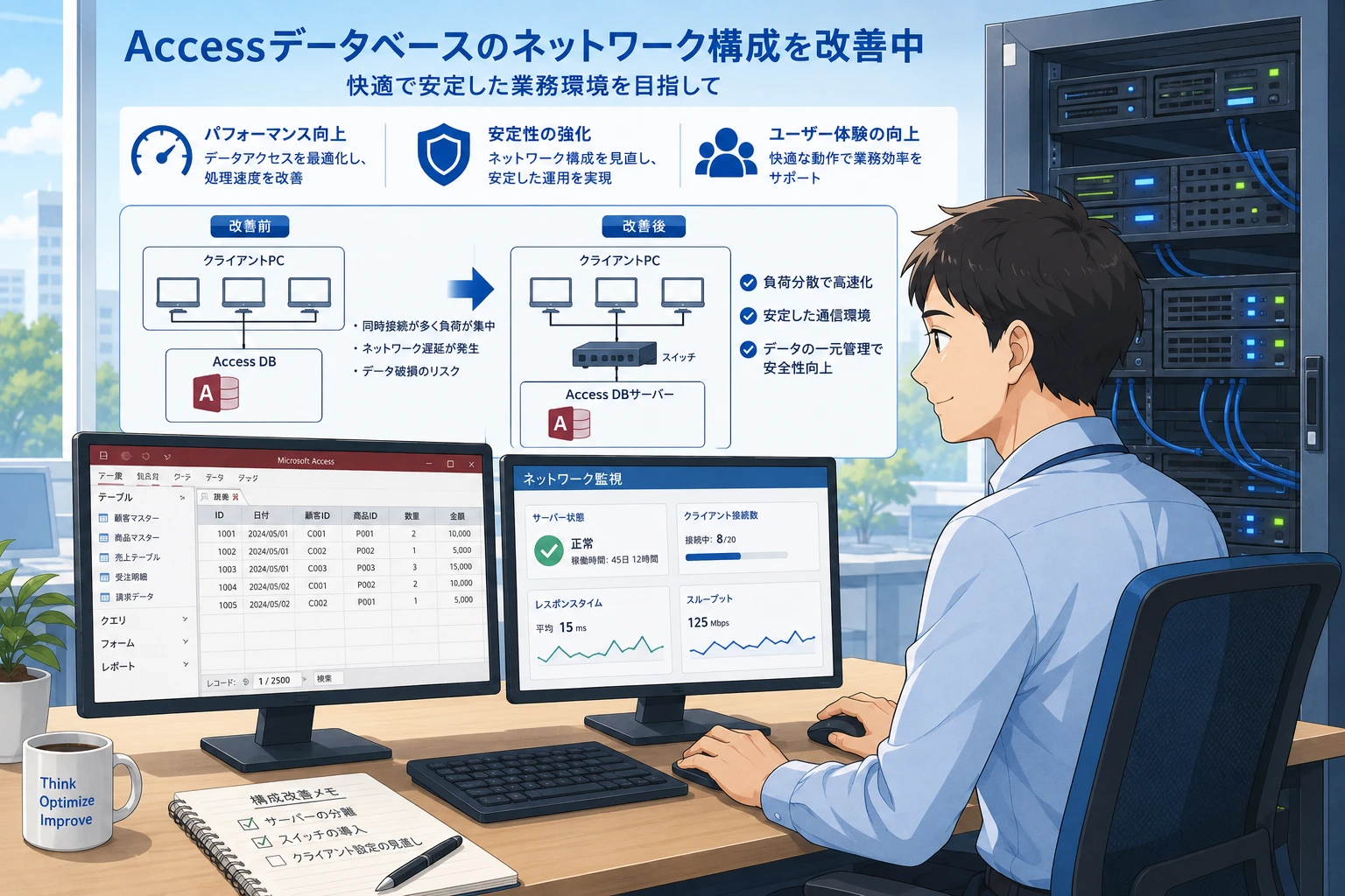 Accessのバックエンドだけが重いときに見るべき保存場所と接続方式