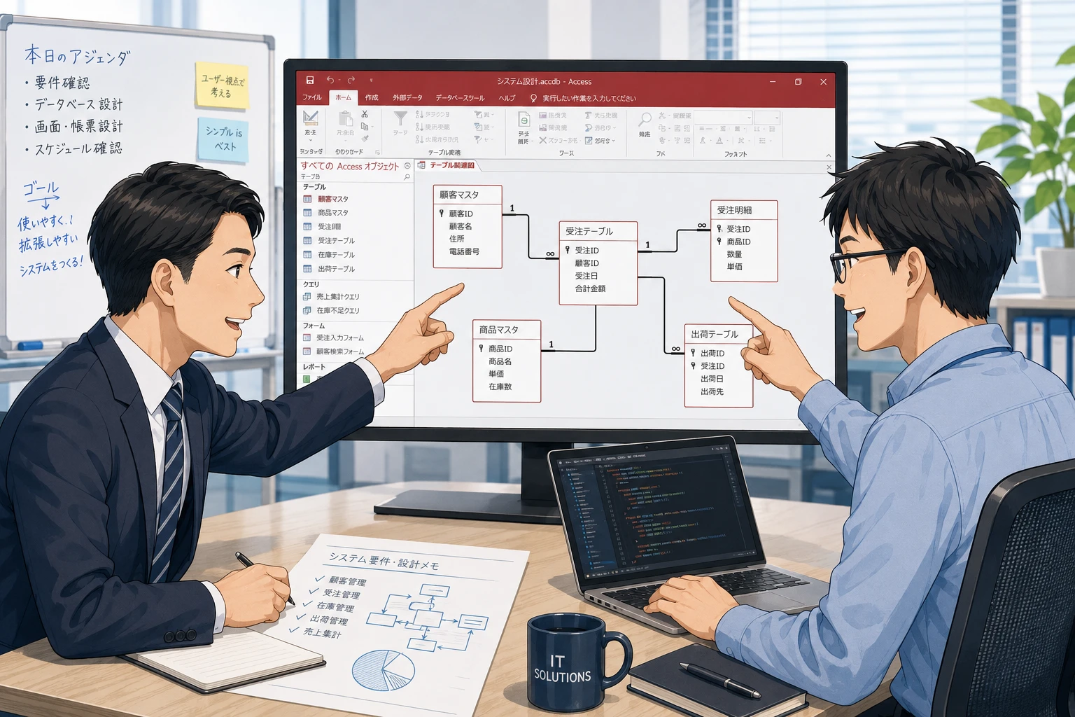 Accessシステム開発の費用が変わる画面数・帳票・VBA範囲