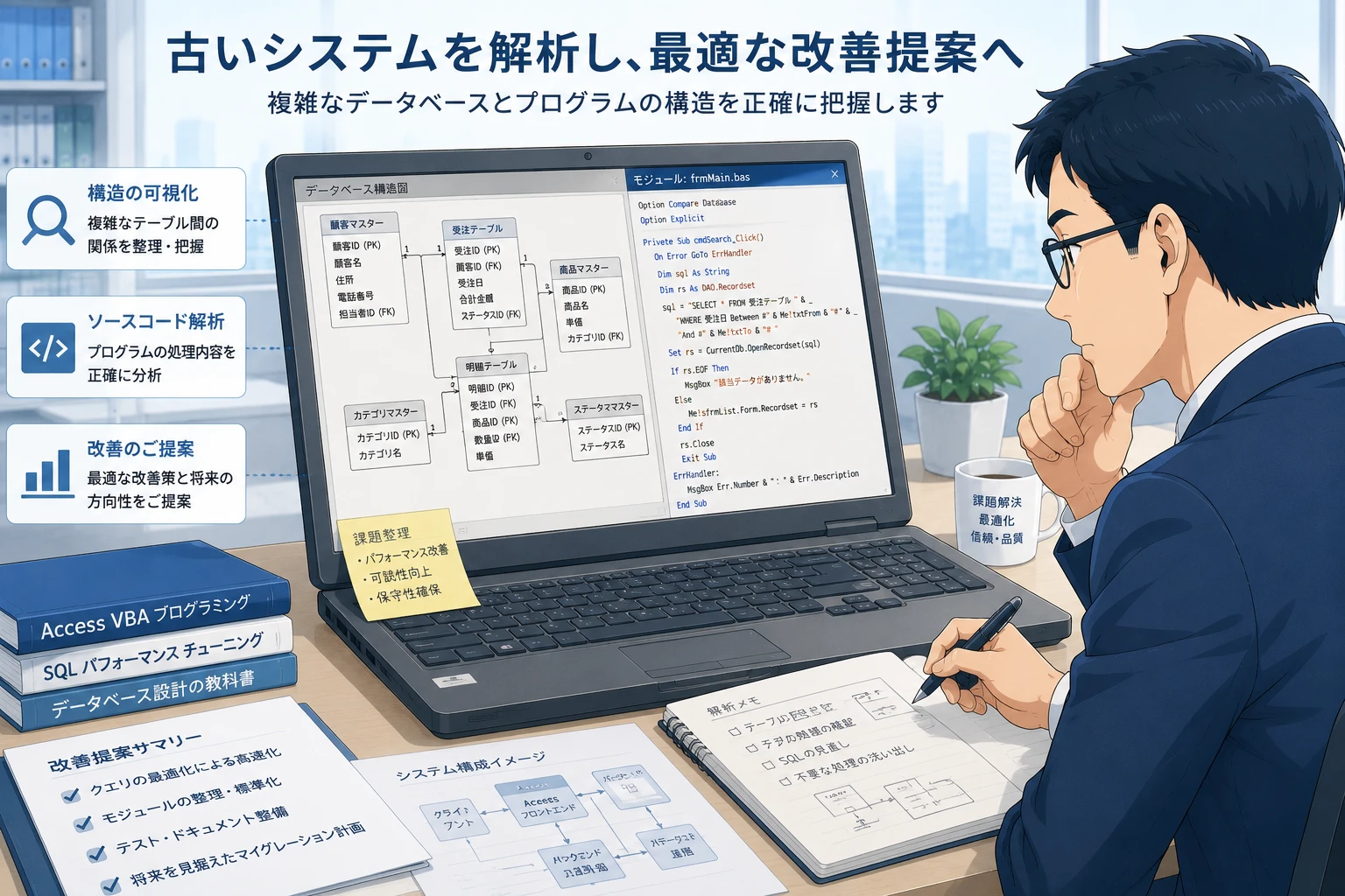 作成者不明のAccessを外注調査に出すと何が分かるのか