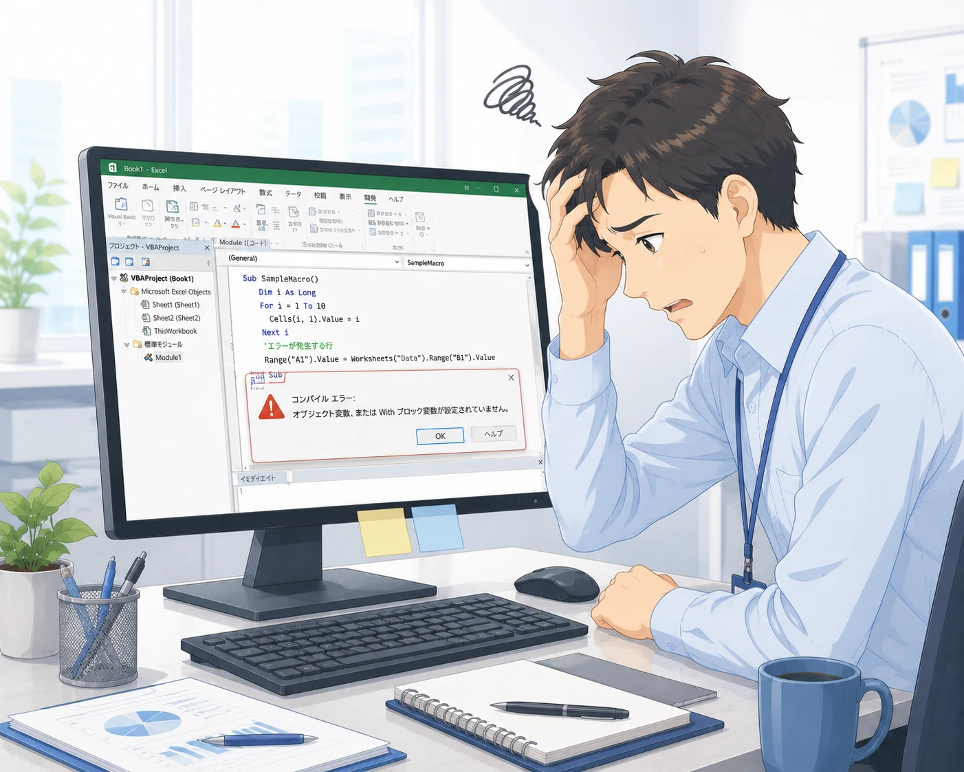 Excel VBA実行時エラー438が出たときの確認項目｜メソッド・プロパティの違い