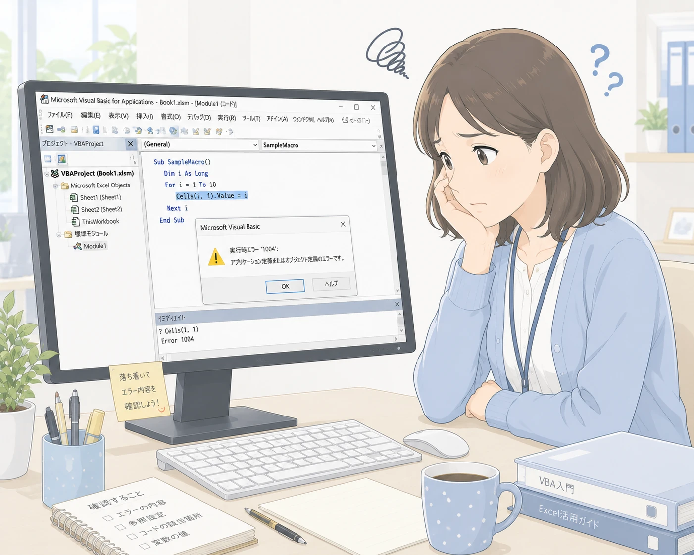 VBAコンパイルエラー「変数が定義されていません」が出る原因