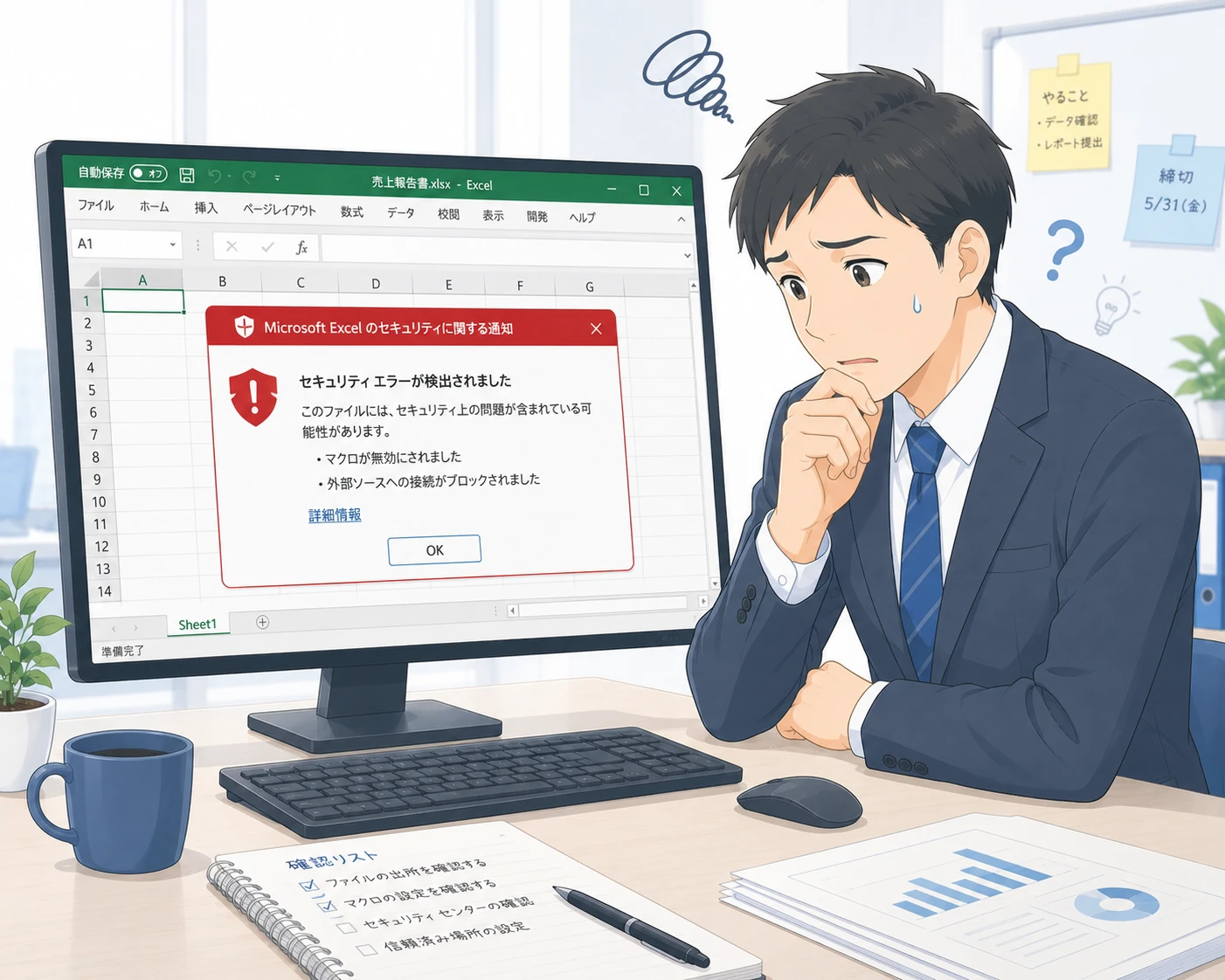 Excelマクロが有効にならないときの確認ポイント｜セキュリティ・信頼済み場所