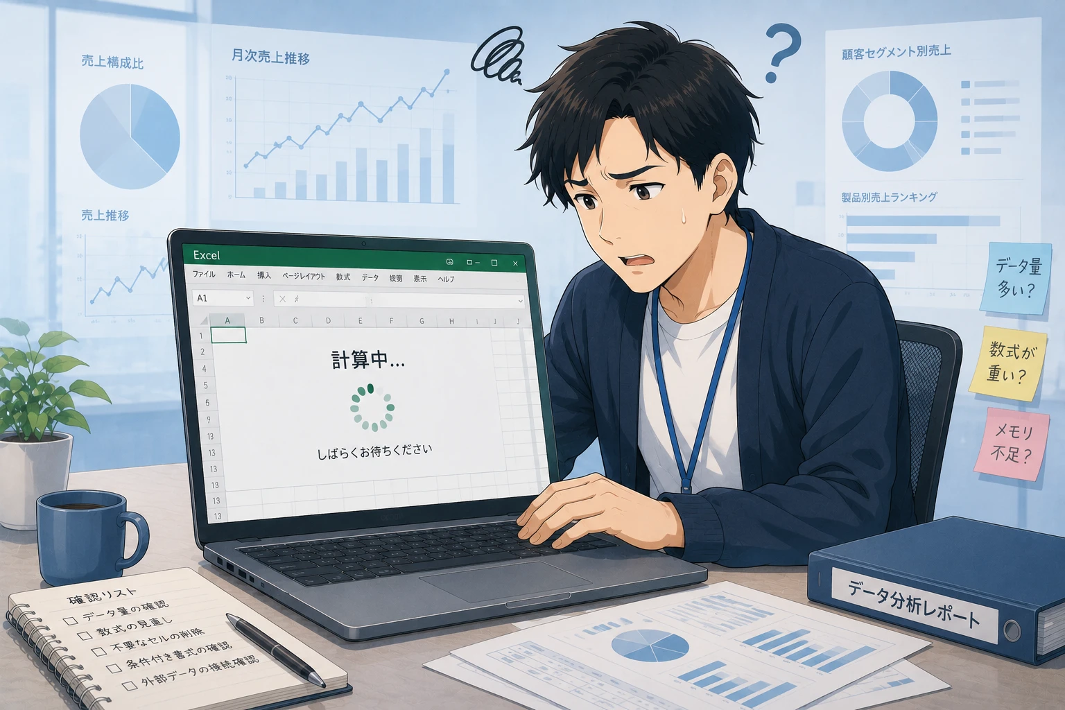 Excelの計算中が終わらないときの原因｜関数・マクロ・外部リンクの切り分け