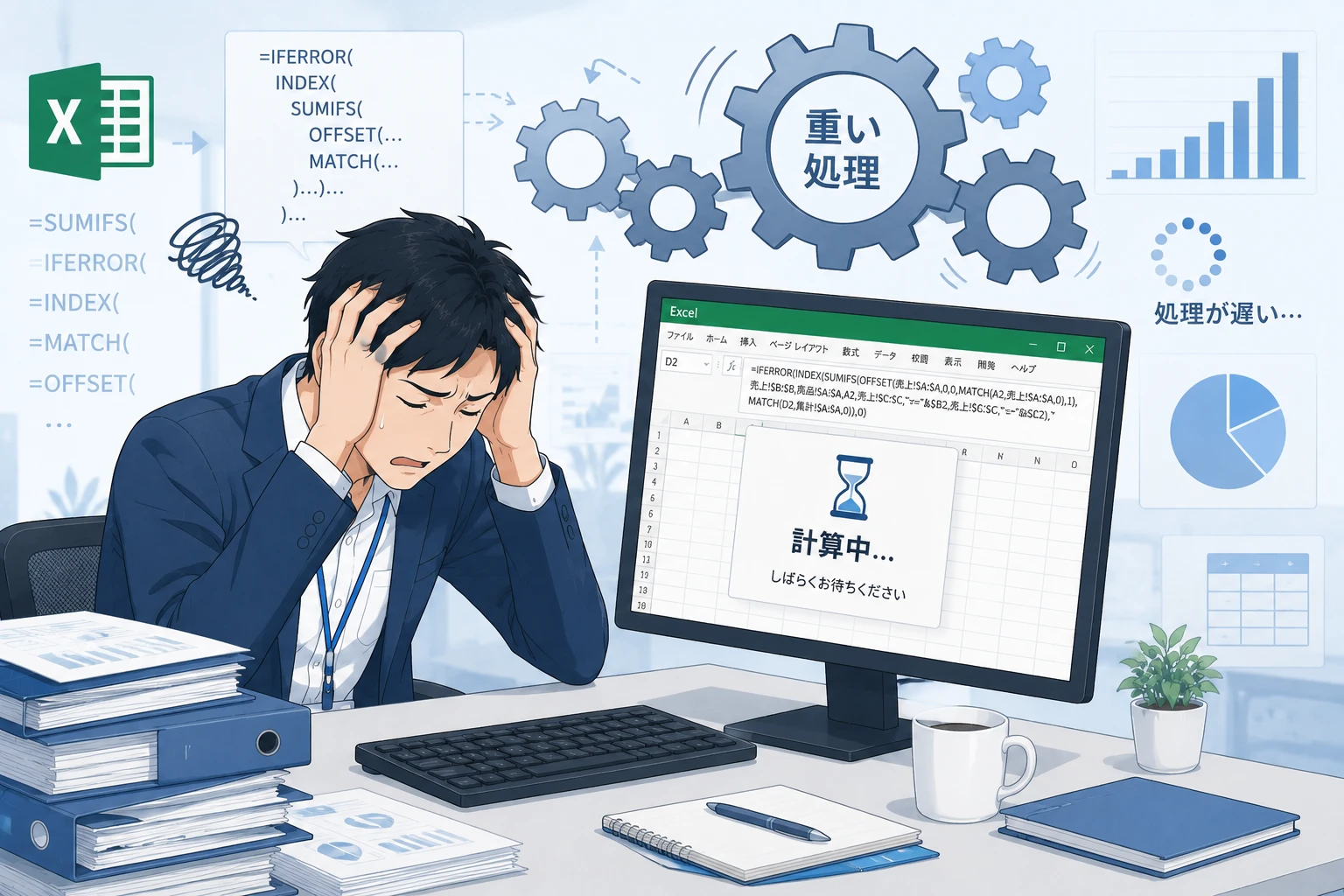 INDIRECT関数でExcelが遅いときの見直し方｜代替設計とVBA化の判断