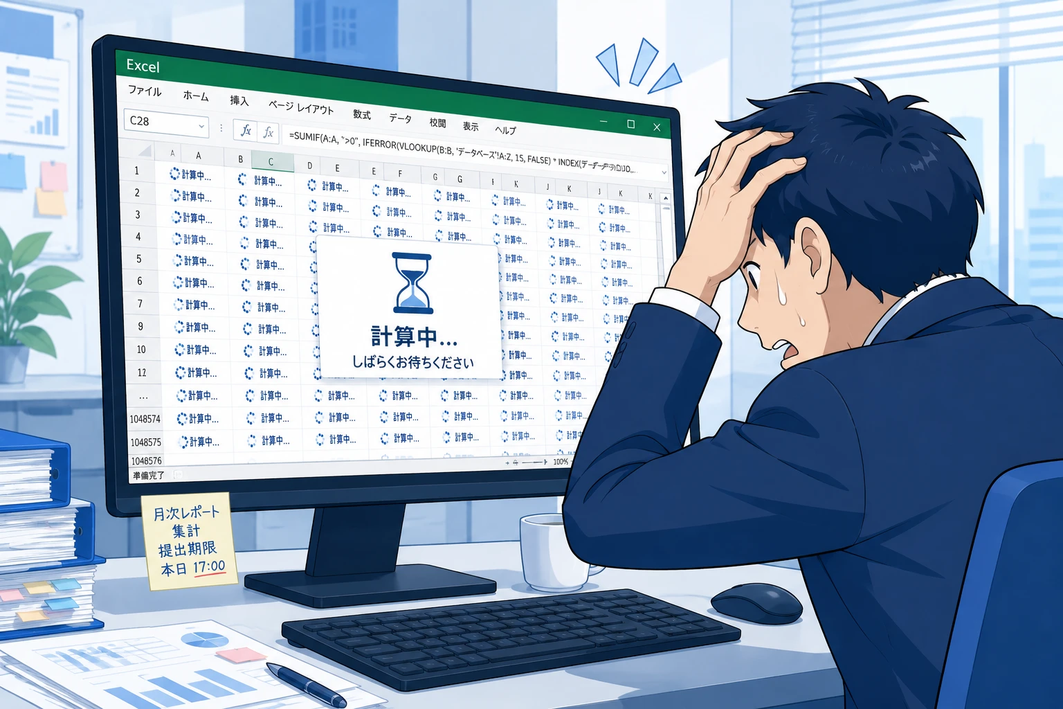 SUMIFS・COUNTIFSが増えすぎたExcelを軽くする方法｜集計設計の見直し
