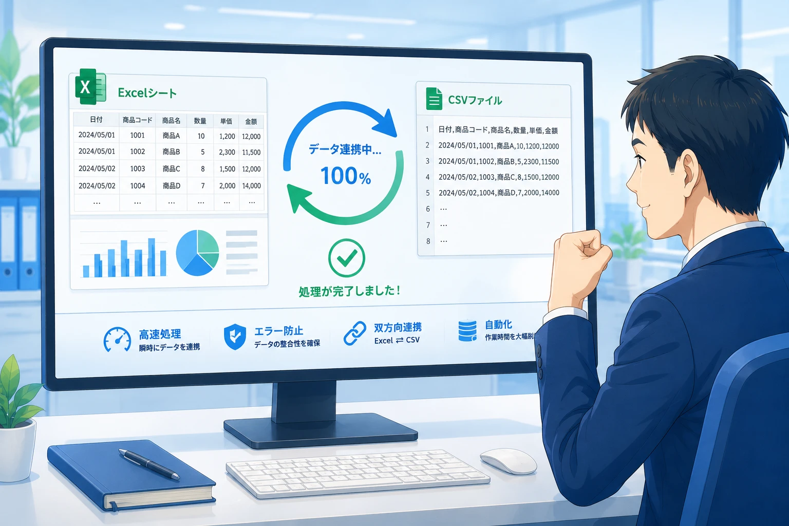 CSV出力・データ加工をExcelマクロで自動化する依頼ポイント