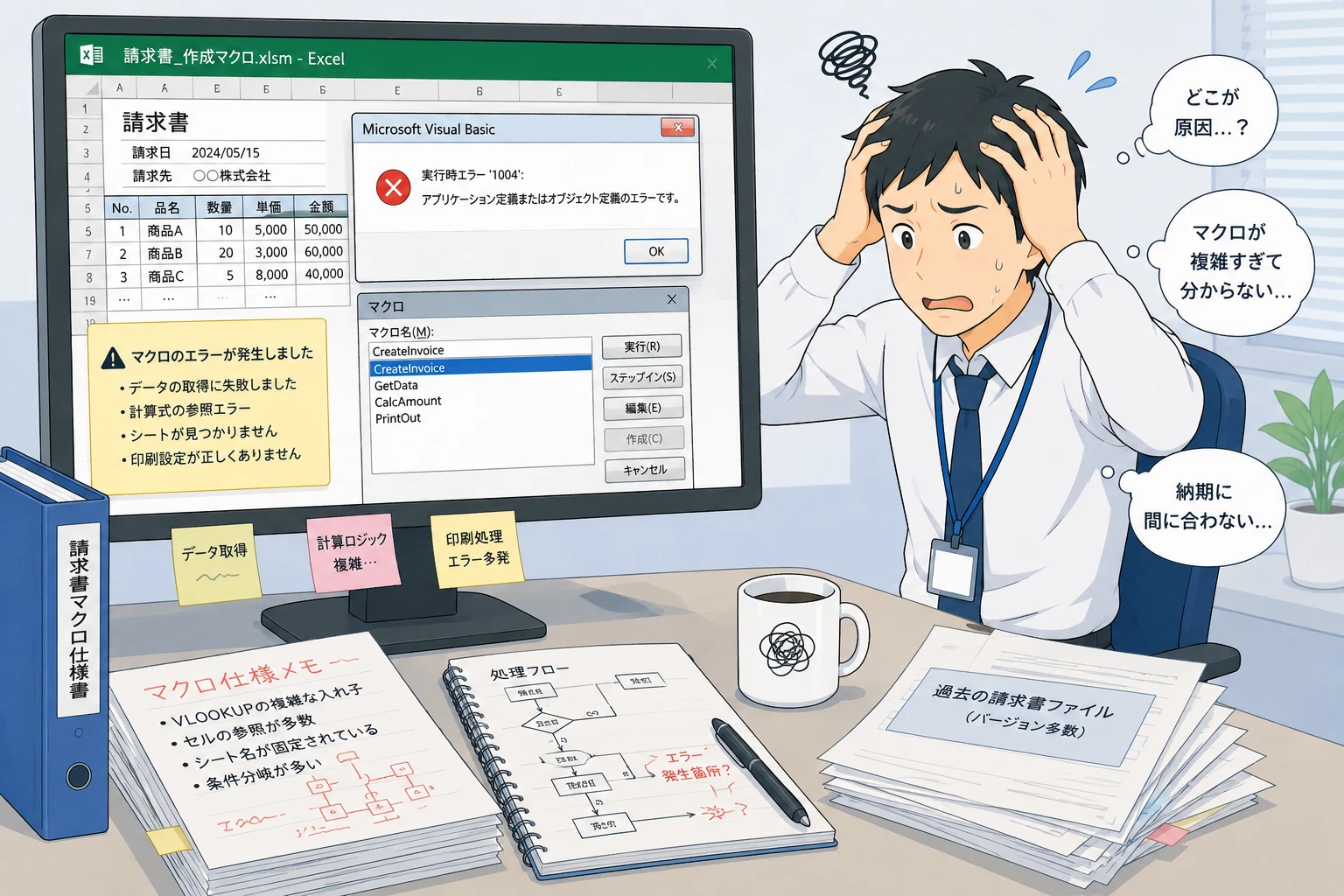 請求書をExcel VBAで自動作成する前に整理すべき項目