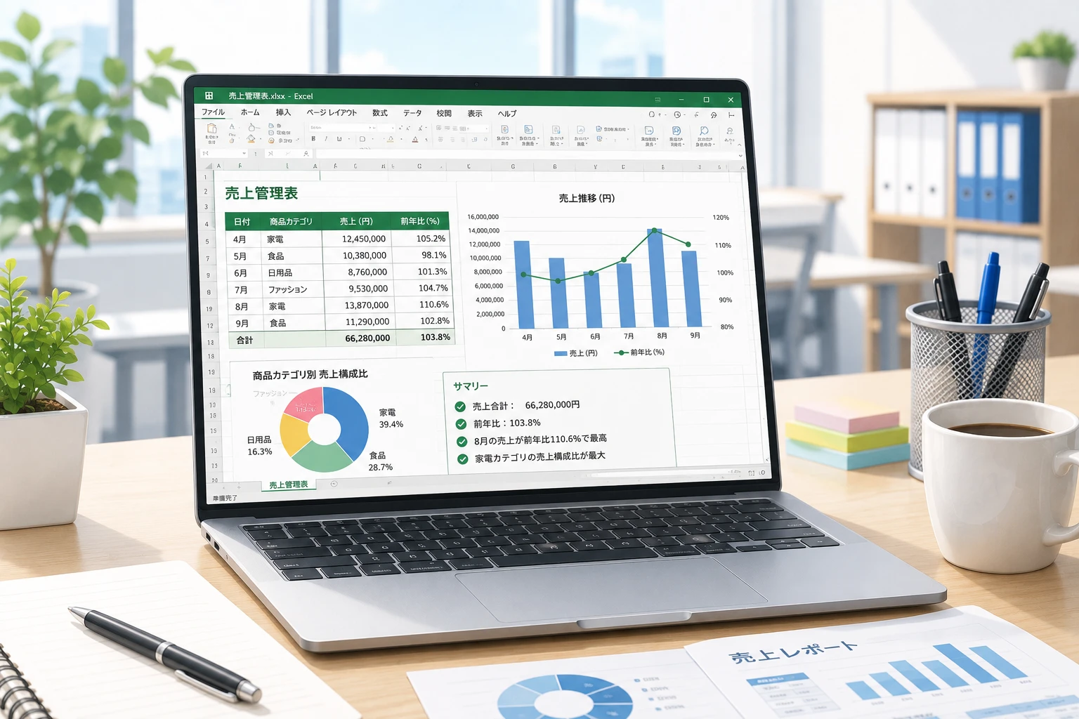 月報・売上レポートをExcelマクロで自動作成する開発ポイント
