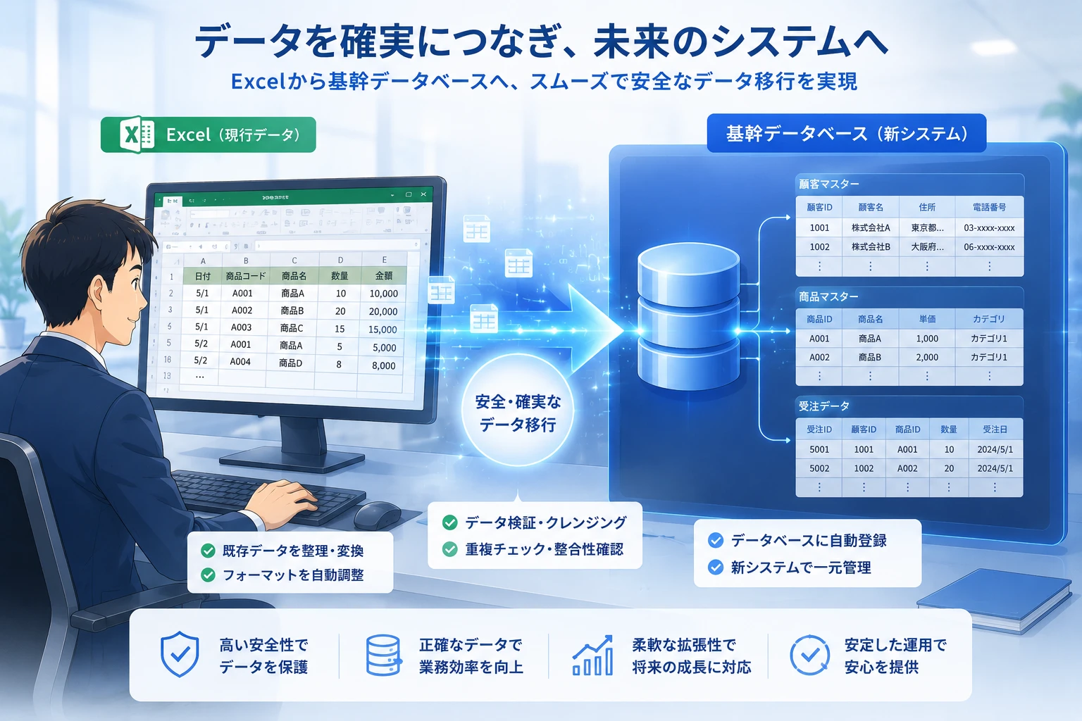 Excelと基幹システムをCSV連携する前に確認すべきデータ項目