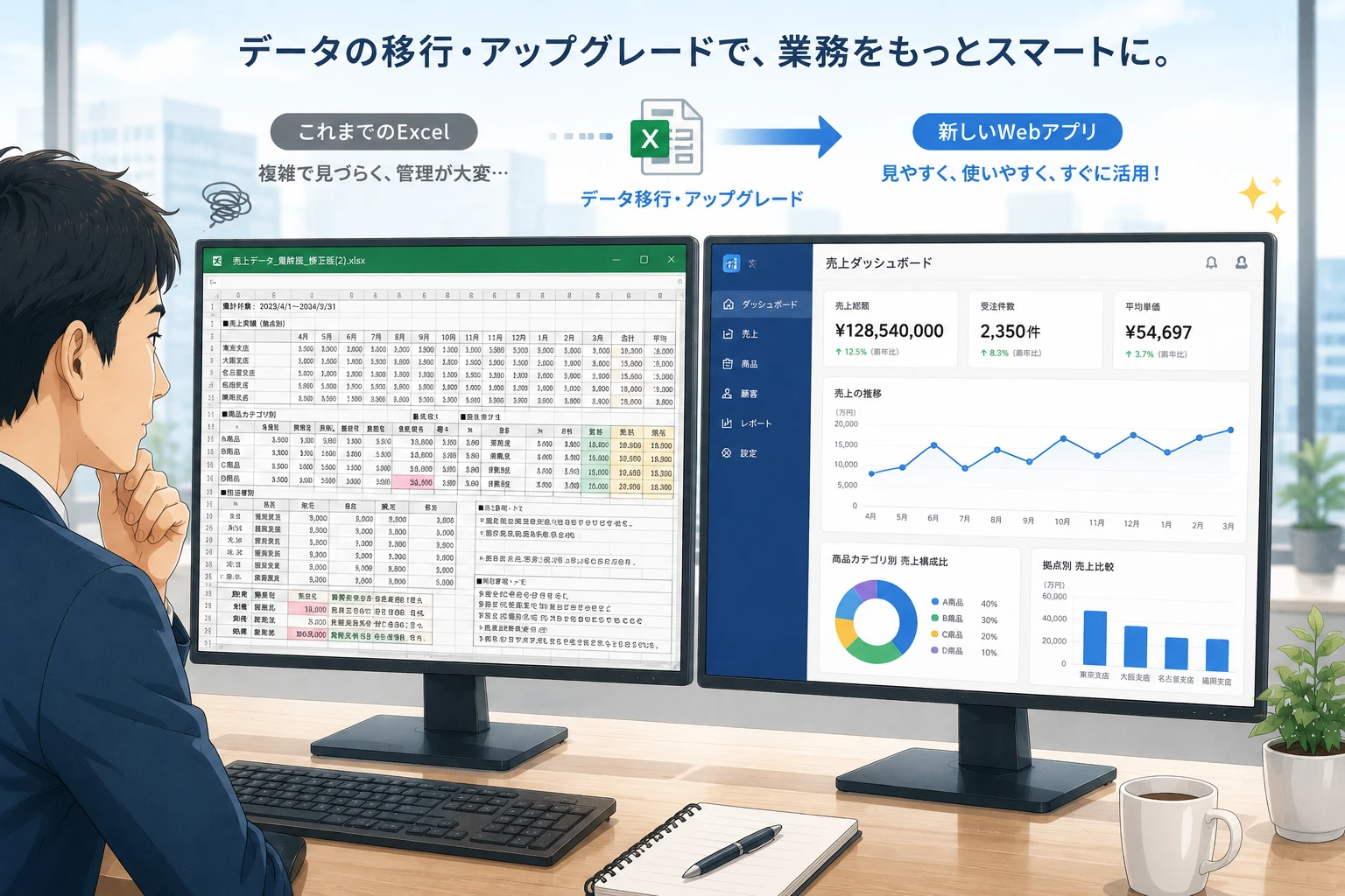 Excelで作った業務ツールをWeb化すべきケース・Excelのままでよいケース