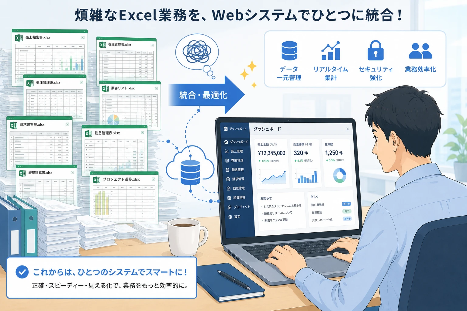 Excel業務システム化の費用が変わる要因｜画面数・帳票数・データ量