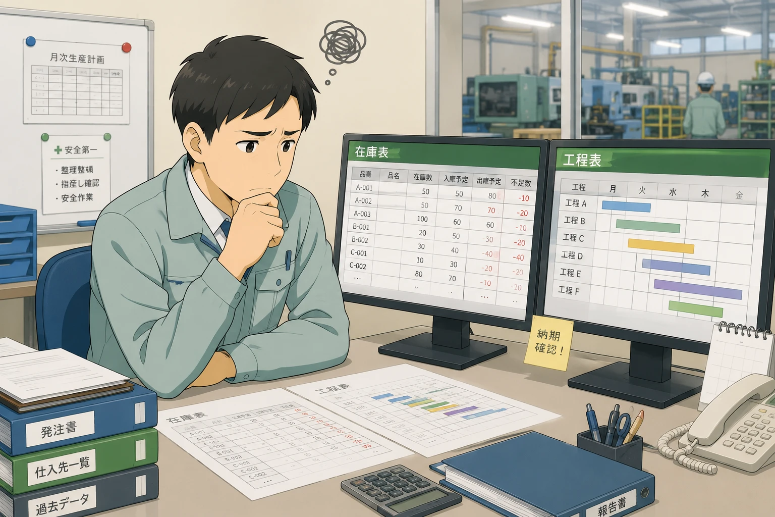 生産管理Excelが限界になるサイン｜在庫・工程・原価の見直しポイント
