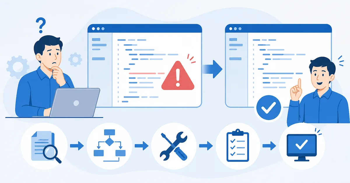 Access VBAコンパイルエラーが出る時の原因と修正方法 という記事の要点を図解するイメージ(記事内イラスト)
