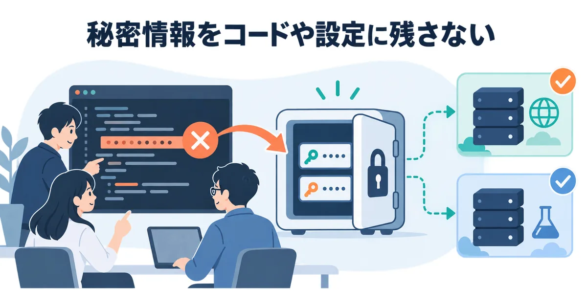 AIシステムの導入前に、データ分類、認証、権限、連携設定をチェックリストで確認するチームのイメージ