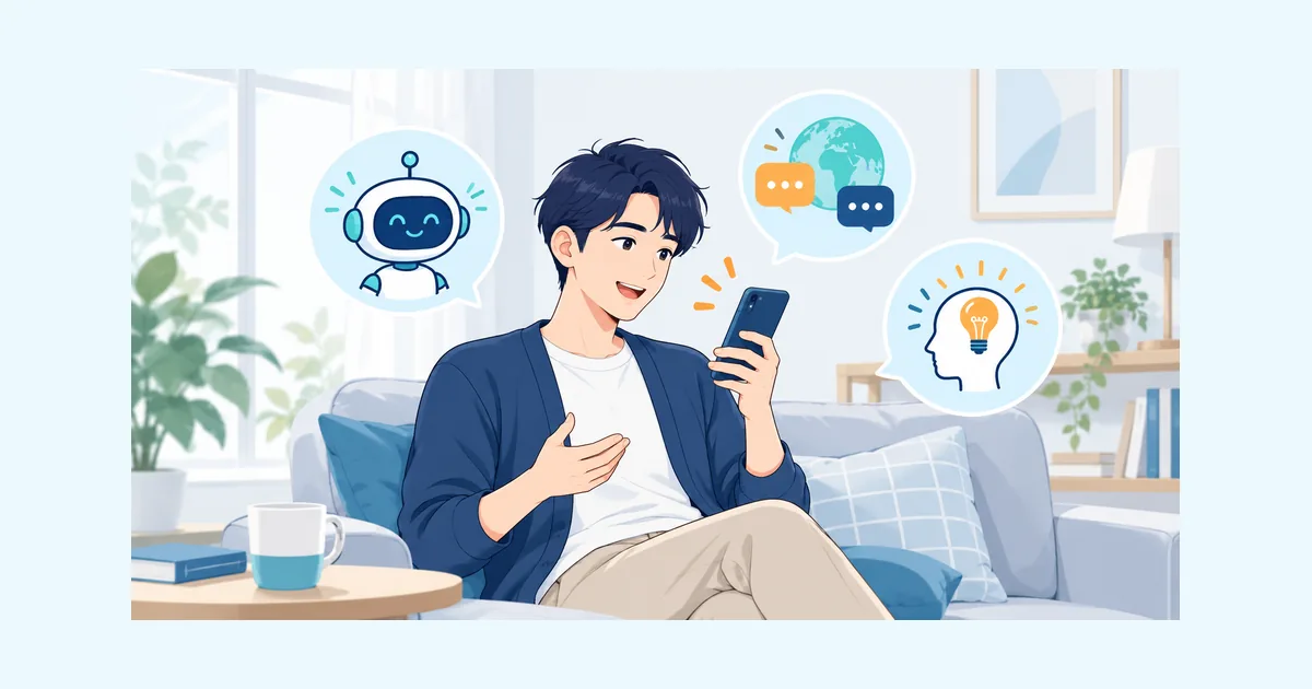 AI会話アプリおすすめ9選｜話し相手・英会話・悩み相談に使えるのは？