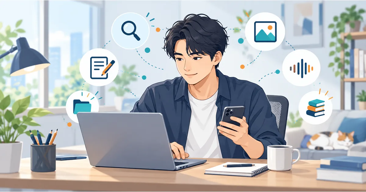 【2026年最新】AIアプリおすすめ20選｜無料から仕事・生活まで目的別に厳選