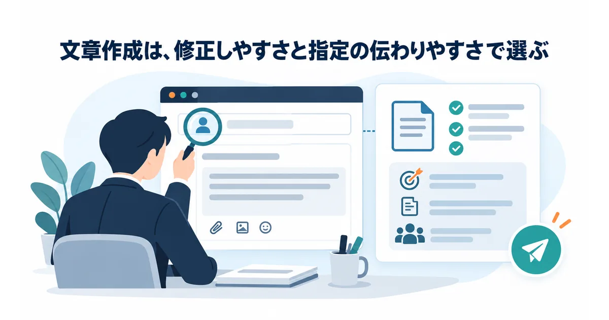 メールの下書きと要約をAIアプリで整え、人が宛先や事実を確認している画面のイメージ