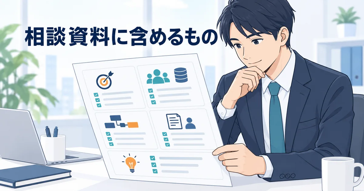 相談前に目的・現状業務・制約・社内体制を一枚の準備シートへ整理する発注担当者