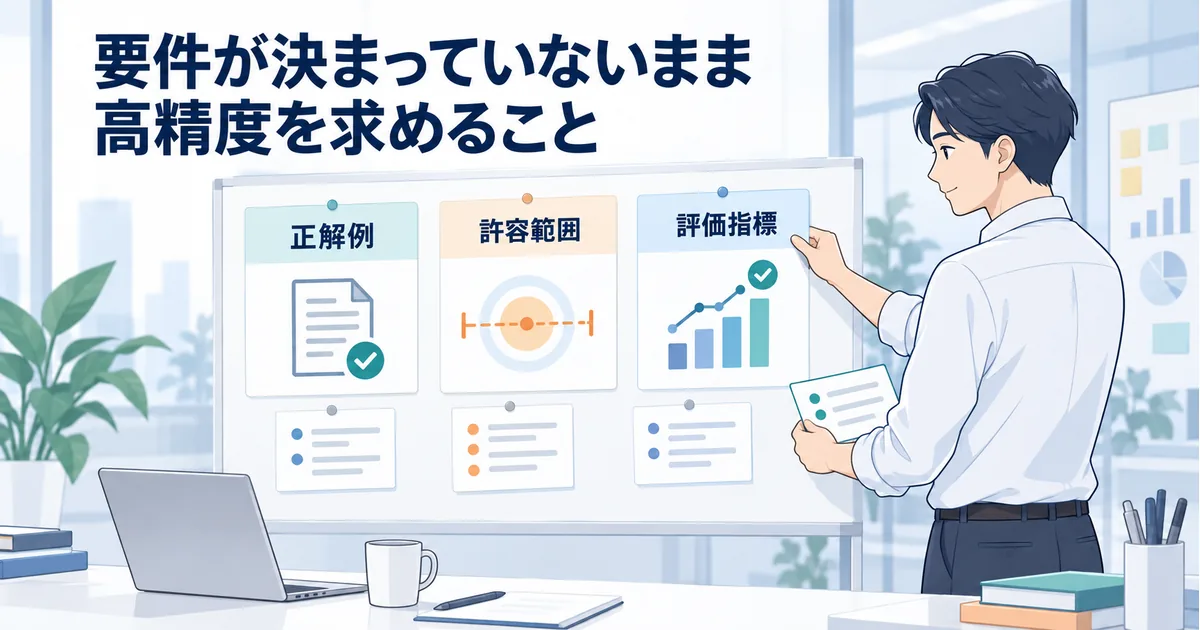 要件が決まっていないまま高精度を求めること