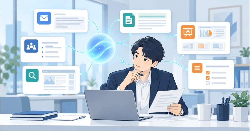 仕事が早く終わるAIアプリ12選｜メール・資料・議事録をラクにする活用術