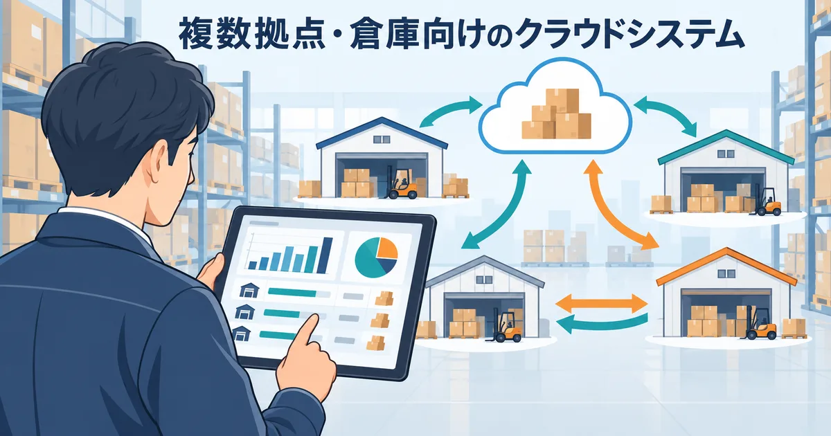欠品と過剰在庫を防ぐため在庫管理アプリの発注点と在庫数を確認しているイメージ